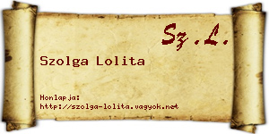 Szolga Lolita névjegykártya